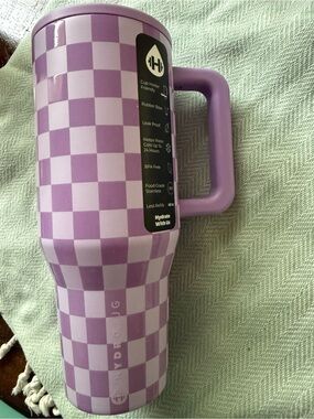 New! Hydrojug 40oz Lavender Checkers traveler